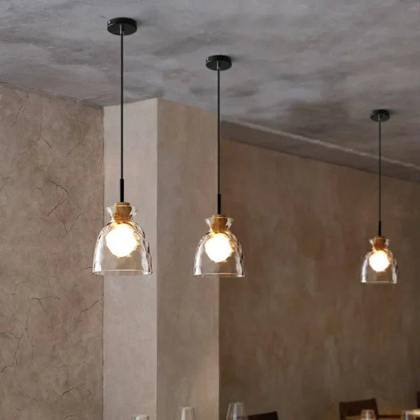 Wellenförmige - Glas-Pendelleuchte, minimalistisch