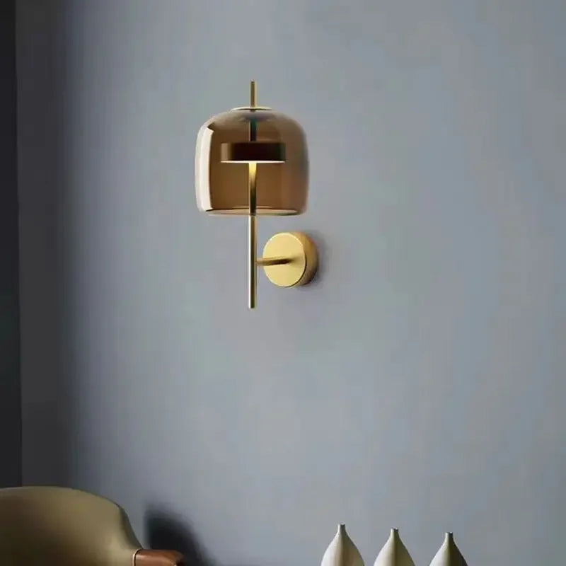 Nordische - Design-Wandleuchte aus Glas mit LED