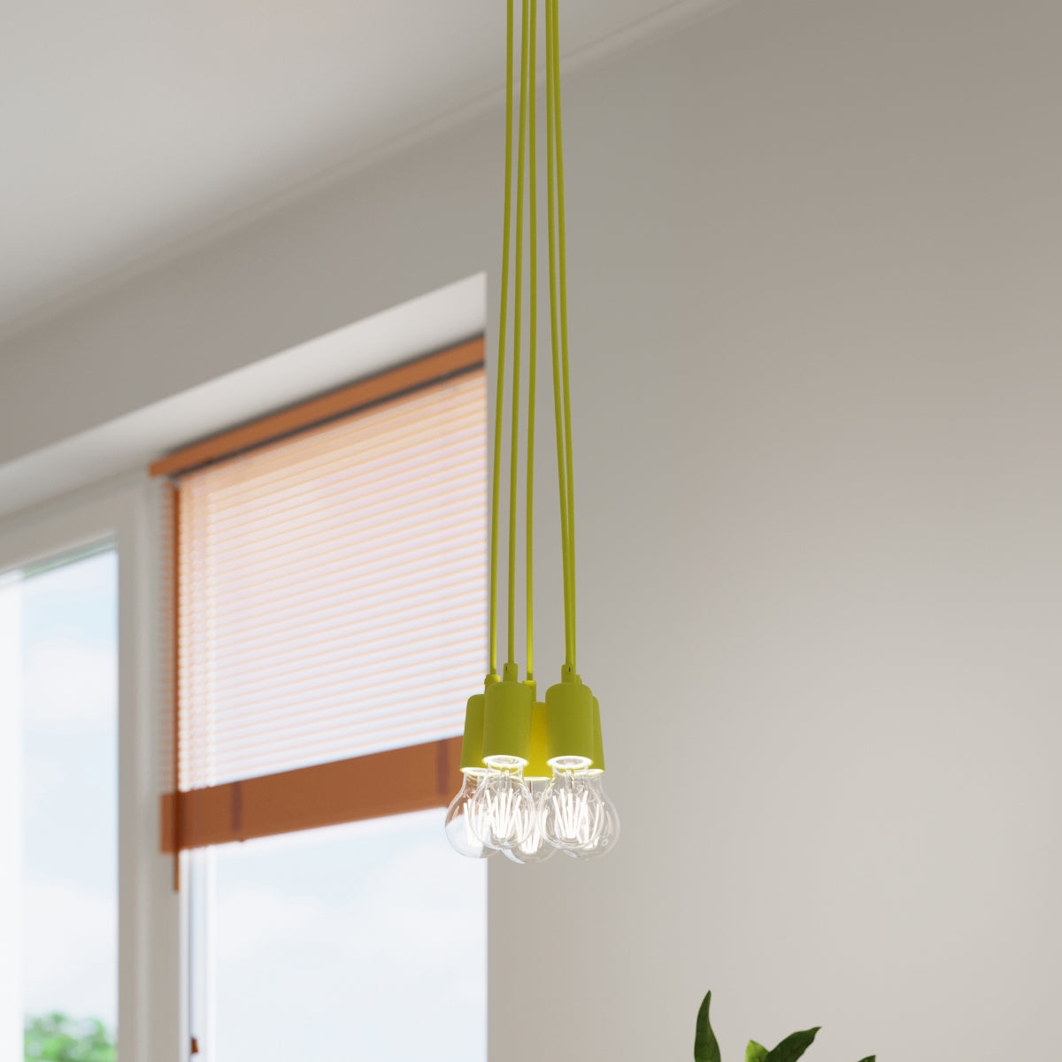 Plafona - Gelbe Pendelleuchte 90 cm