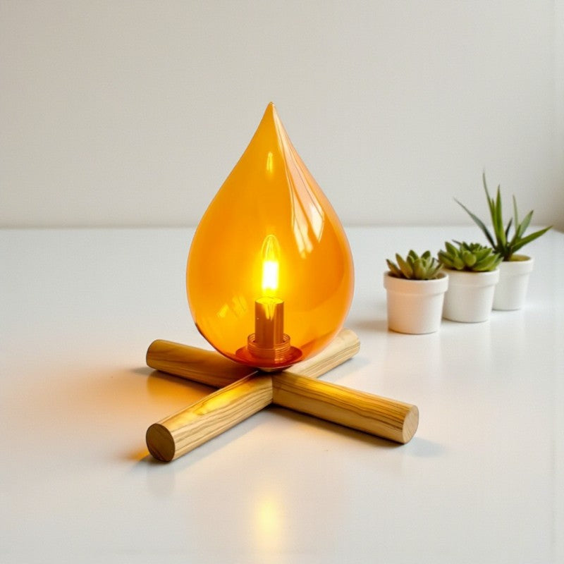 Tabora - LED-Tischlampe mit Flammeneffekt