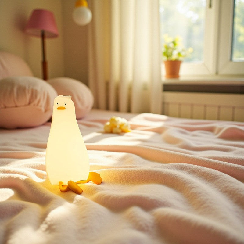 Wiederaufladbare Silikon Ente Nachtlampe mit sanftem Licht