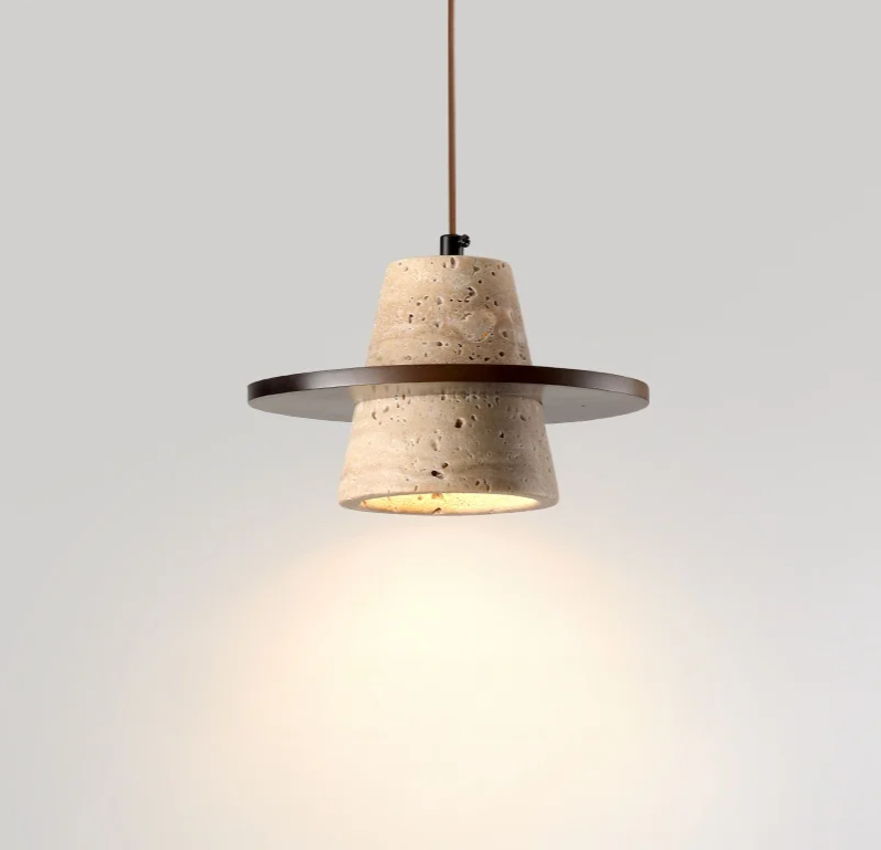 Nimbus - Wabi-Sabi Travertin-Pendelleuchte