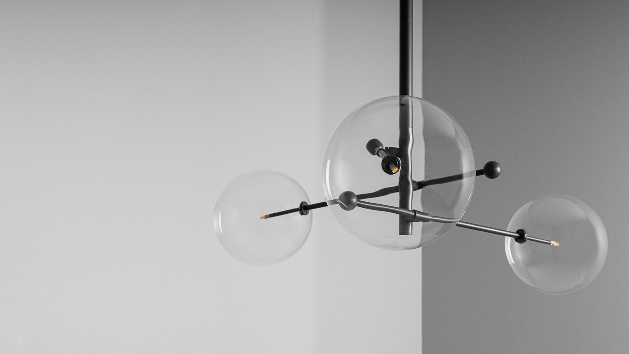 Nimbus - Kronleuchter aus Metall und Glas mit 3 Armen