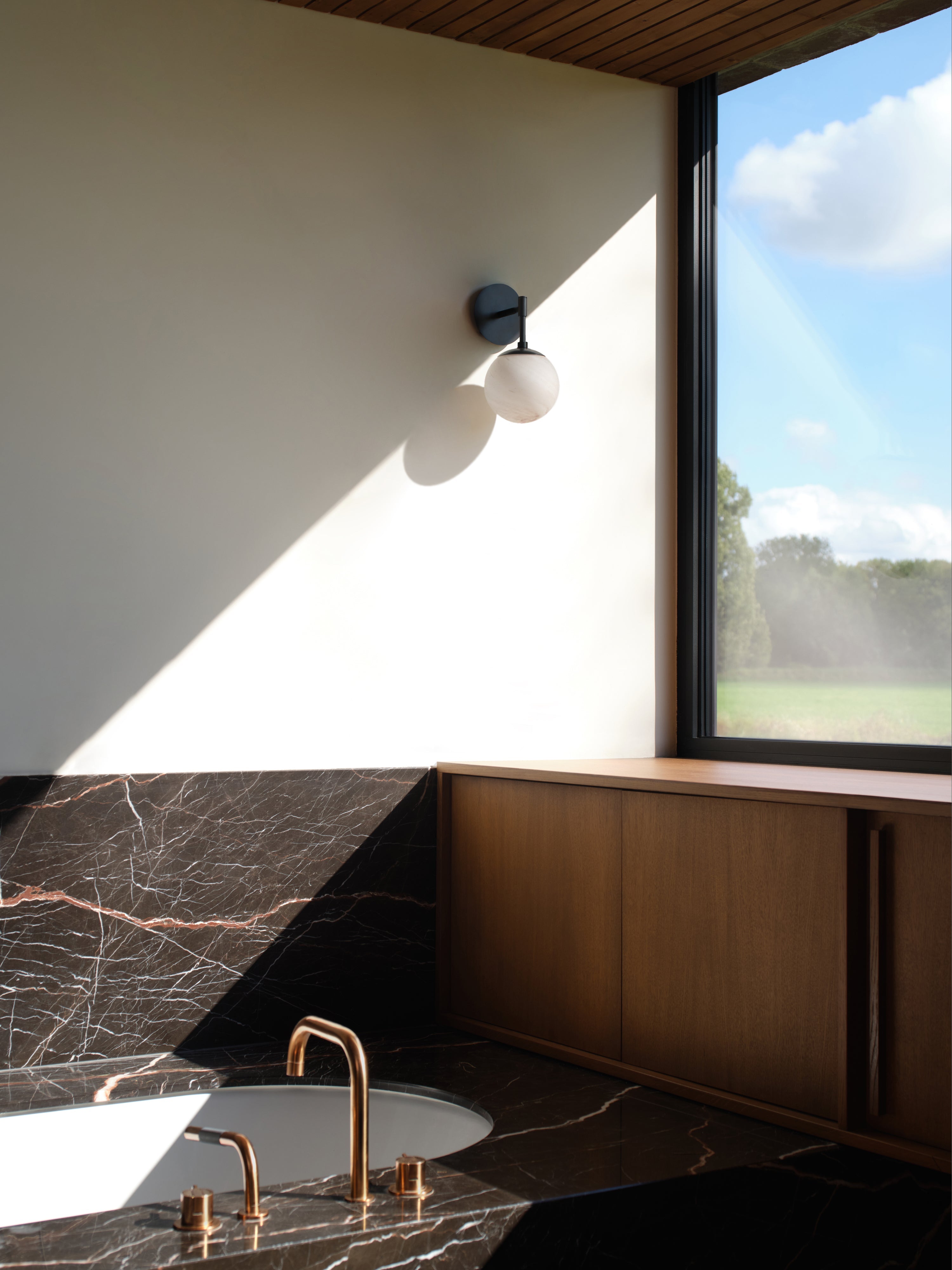 Metall/Glas - Designer-Wandleuchte, Metall/Glas