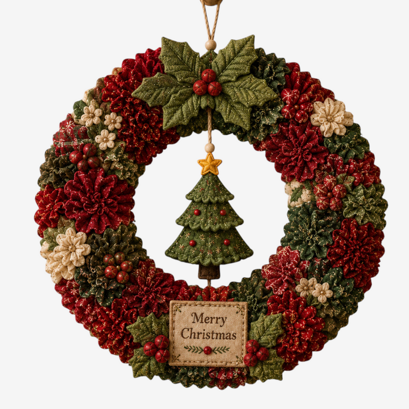 Kranvella – 3D-DIY-Set für Weihnachtskranz aus Stoff