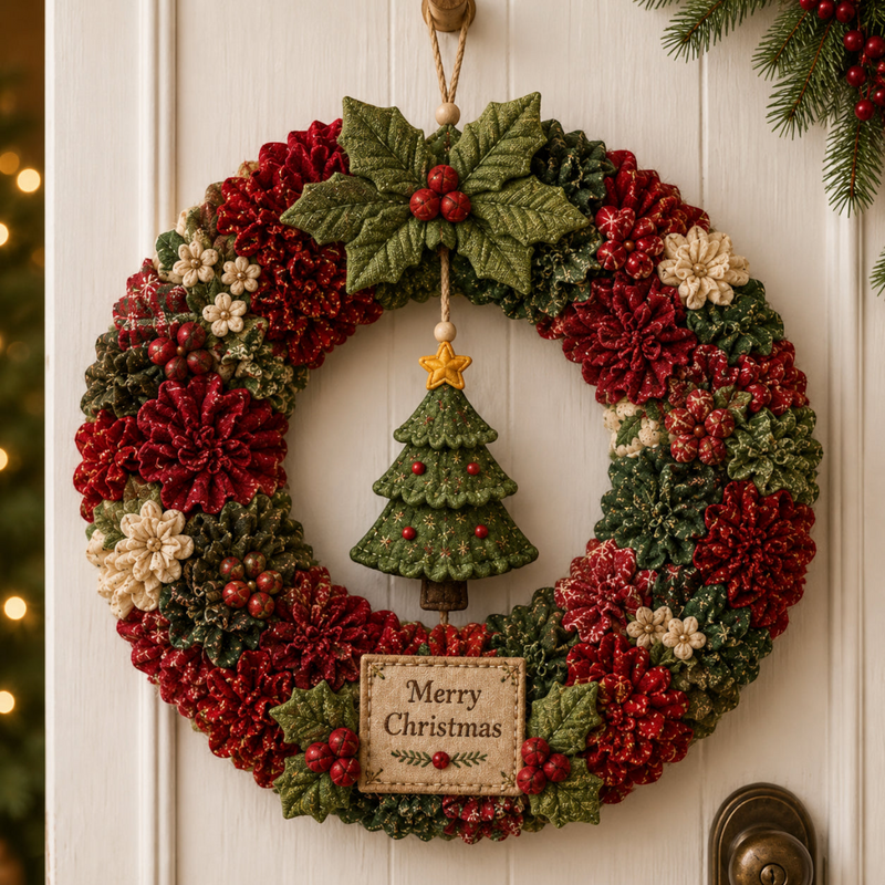 Kranvella – 3D-DIY-Set für Weihnachtskranz aus Stoff