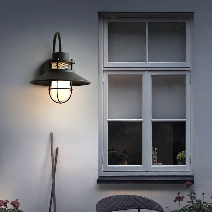 Natura - Außenwandleuchte Metall & Glas