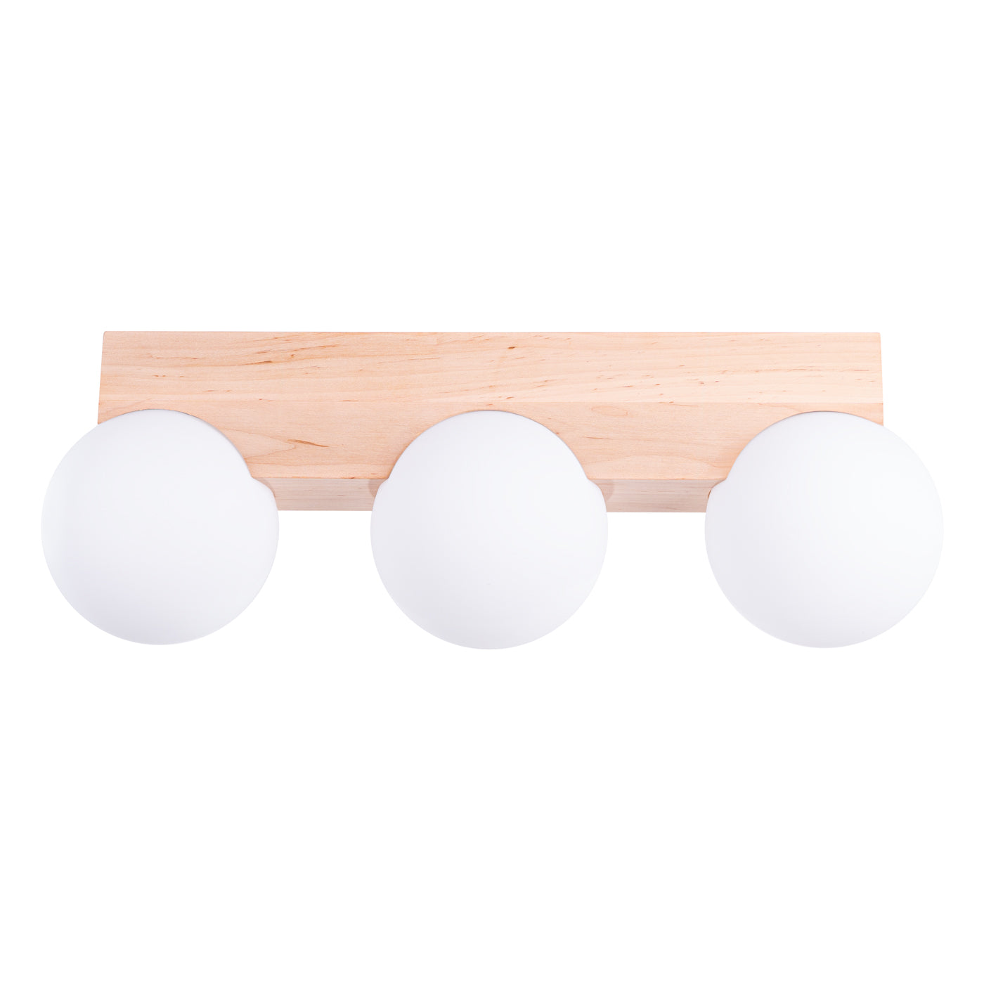 Solara - Deckenleuchte, 3-flammig, Naturholz/Weiß