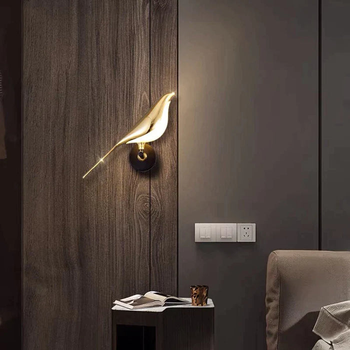 Vogel - Wandleuchte LED mit Magnetischer Lichtkugel