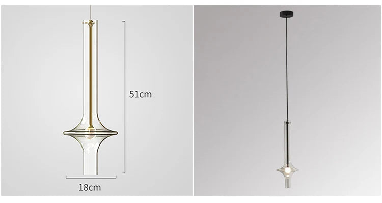 Nimbus - Pendelleuchte aus Glas, E14-Fassung, im