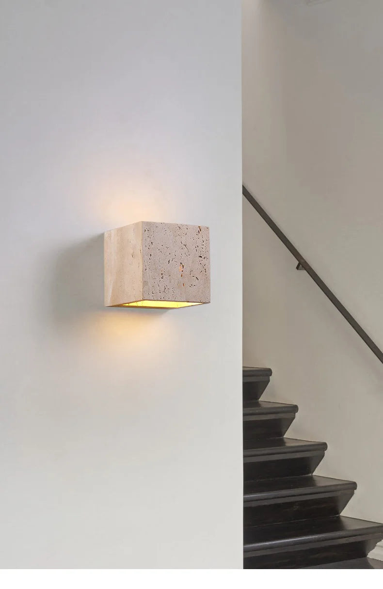 Vortia - Außenwandleuchte in Steinoptik