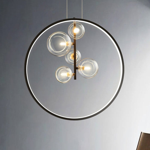 Nordic - Bubble Glas-Pendelleuchte mit Ring