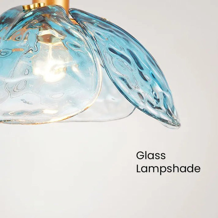 Blütenförmige - Glas-Hängeleuchte für den Nachttisch