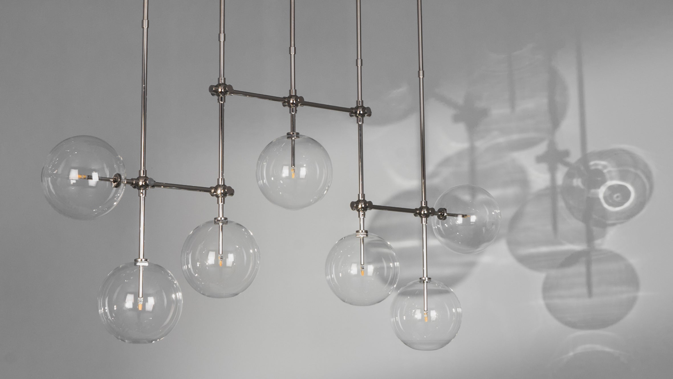 Schwung - Lighting - Pendelleuchte Soap B7MD, Metall/Glas