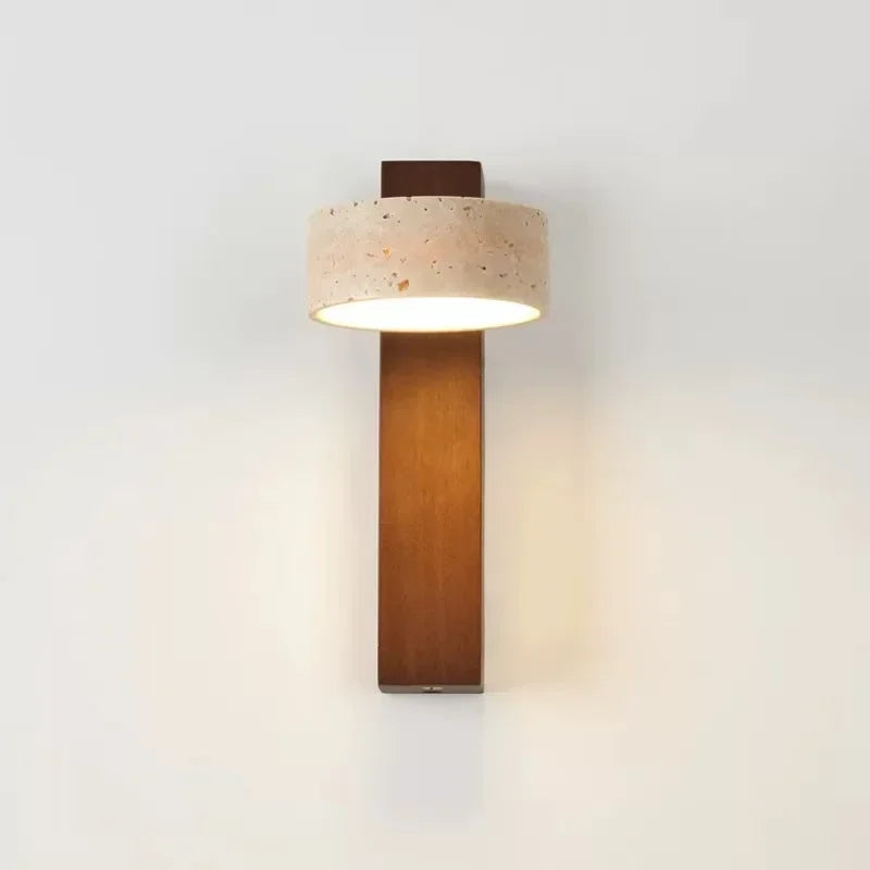 Wallix - Cremefarbene LED-Wandleuchte mit Zugschalter