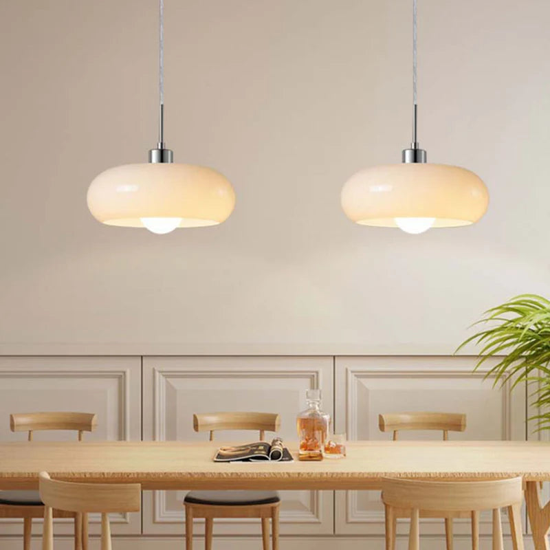 Polara - Glas Pendelleuchte Orange-Weiß