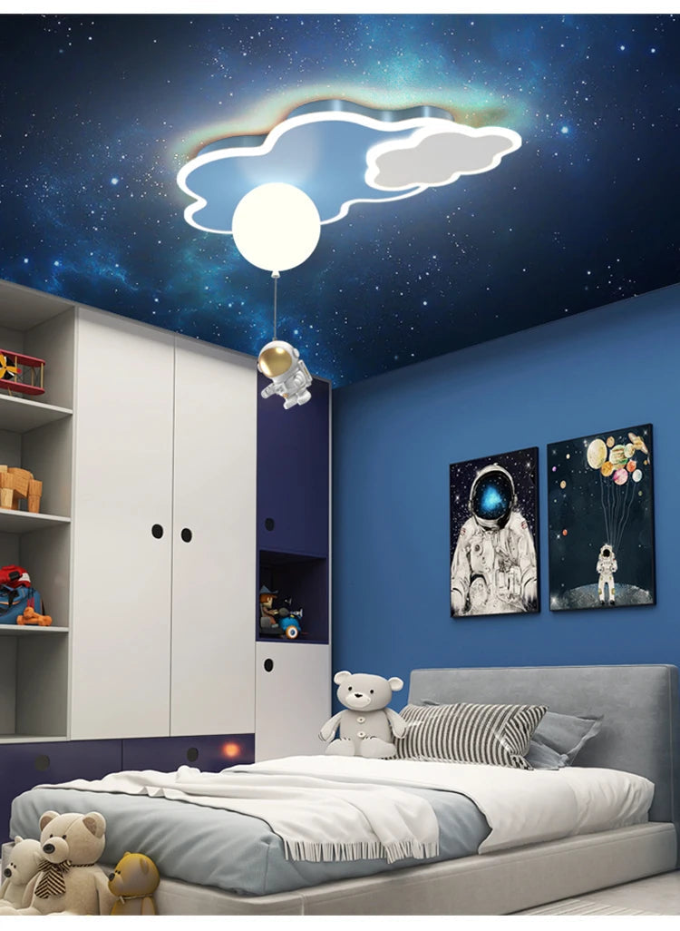Astronaut - Kinderzimmer-Deckenleuchte Astronaut & Wolken