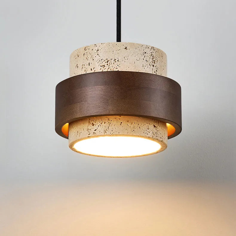 Halona - LED-Pendelleuchte aus Naturstein