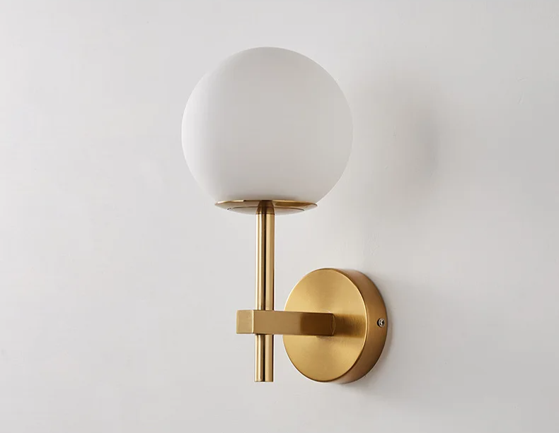 Parietta - LED-Wandleuchte mit Glaskugel