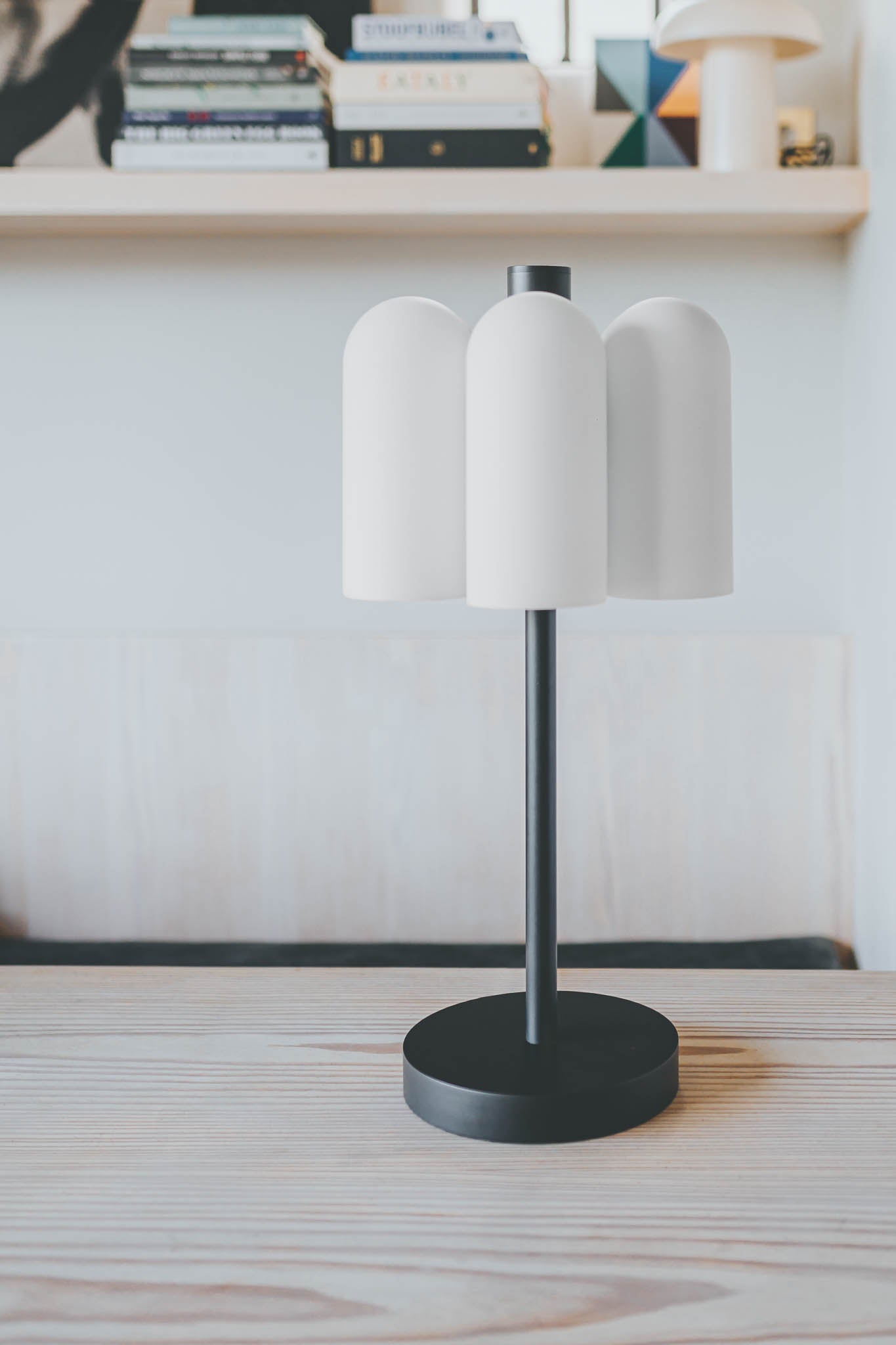 Metall/Glas - Designer-Tischleuchte, Metall/Glas