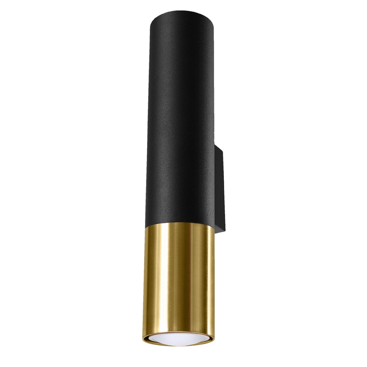 LOOPEZ - Wandleuchte, schwarz/gold, aus Stahl