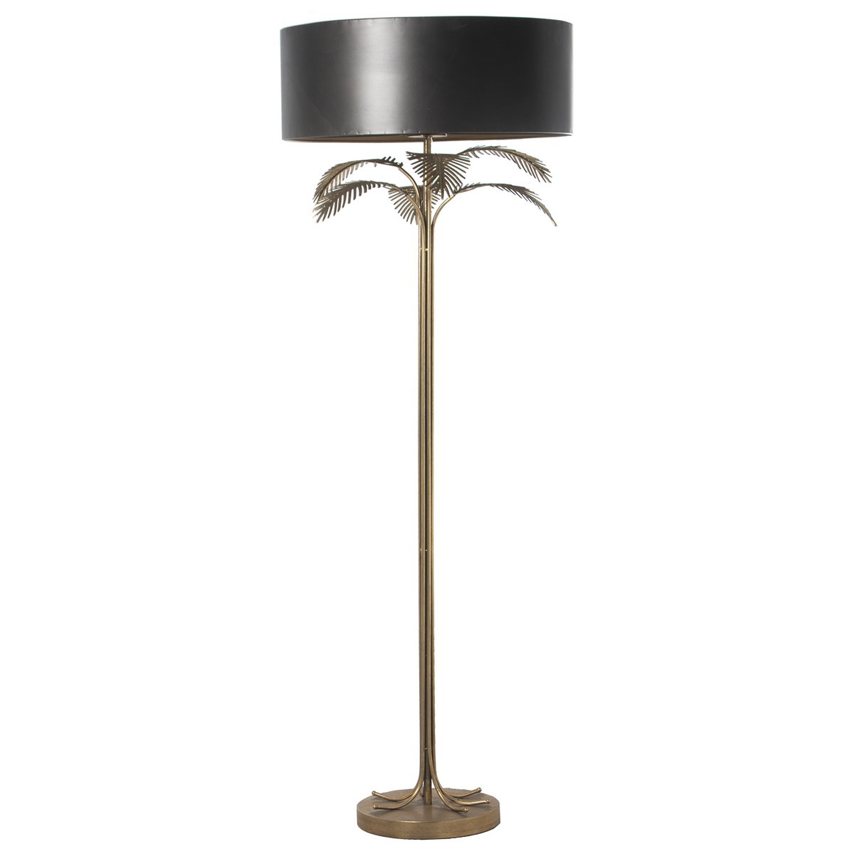 Alexandra - Style - Stehlampe, gold/schwarzes Metall, Ø 60 x