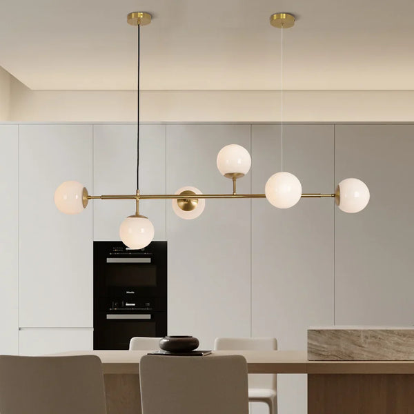 Plafona - Pendelleuchte mit Glaskugel und Metallstange