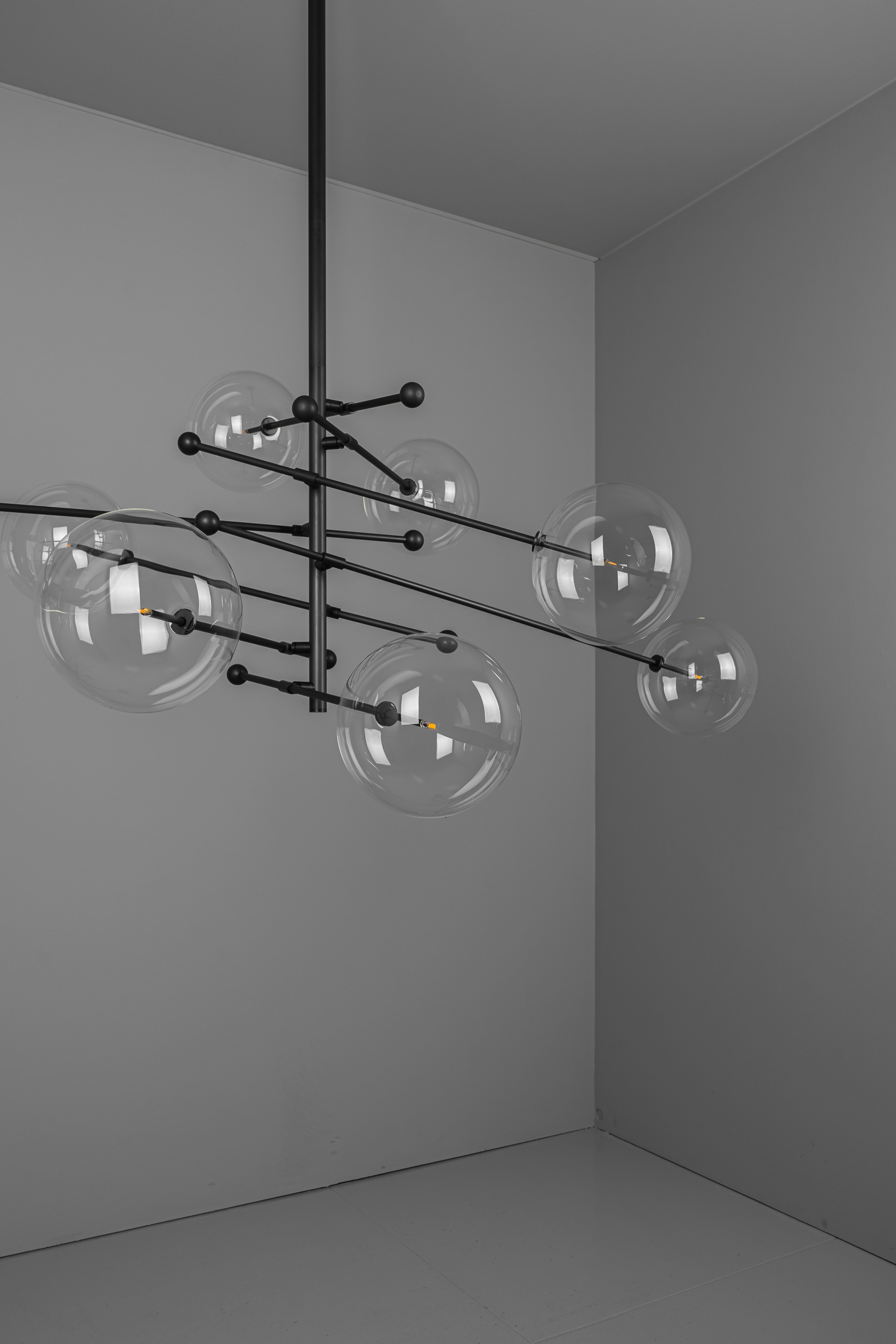 Aurela - Kronleuchter aus Metall und Glas mit 8 Armen