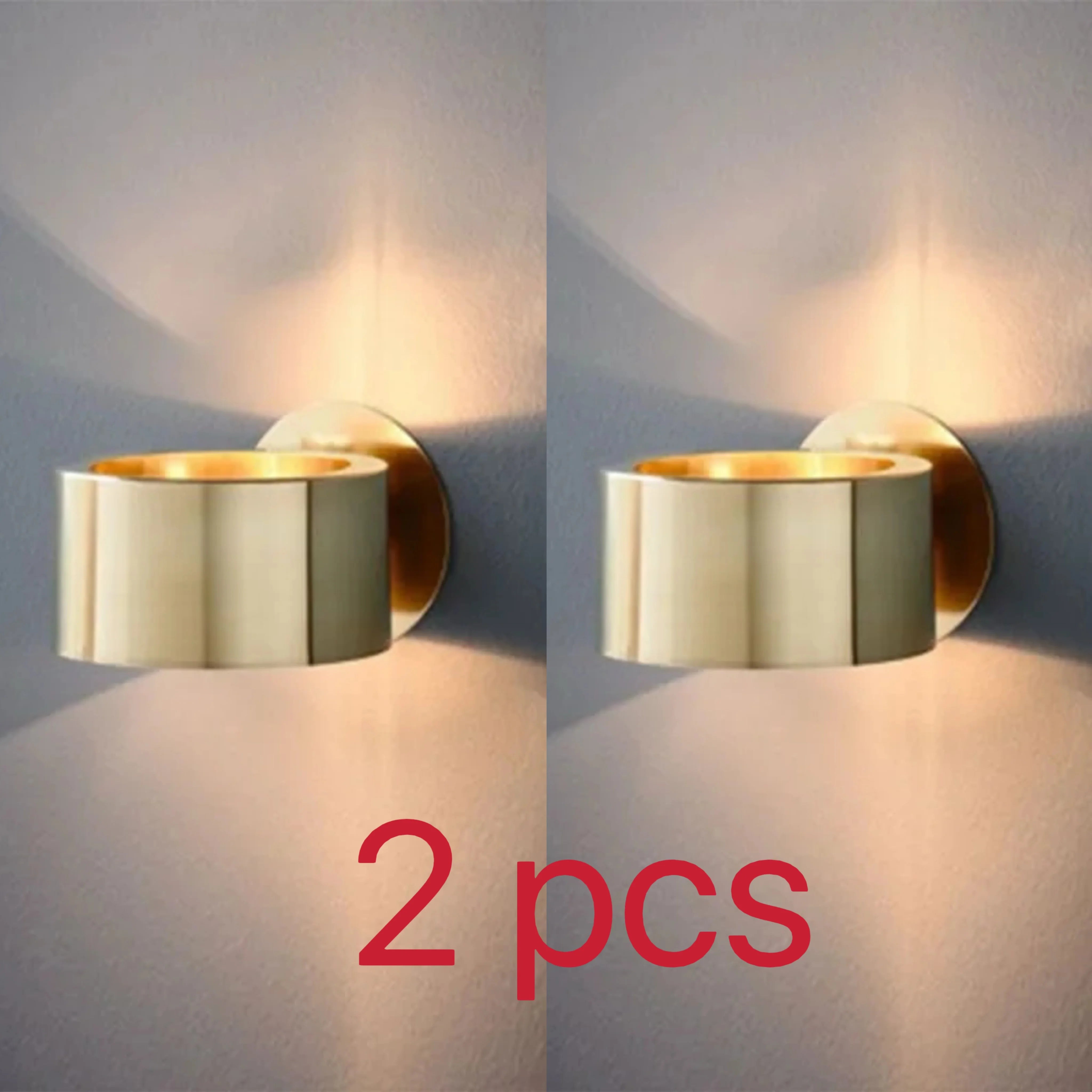 Nordische - LED-Wandleuchte Schwarz/Gold