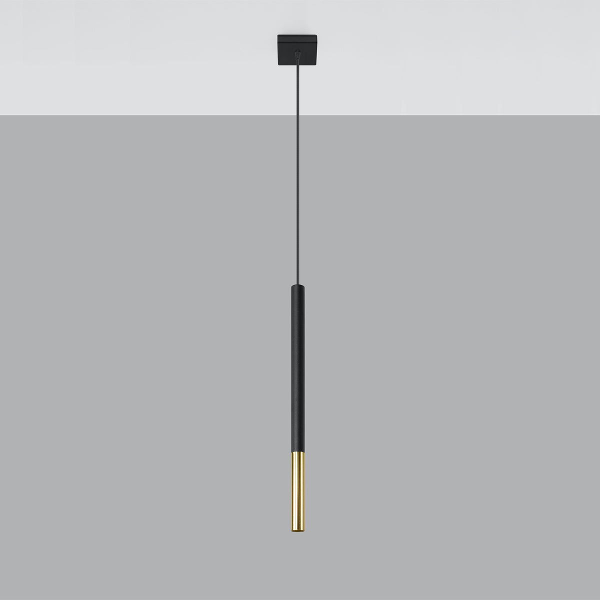 MOZAICA - 1 Pendelleuchte, schwarz/gold, einflammig G9