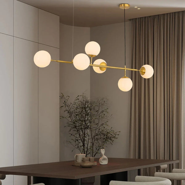 Plafona - Pendelleuchte mit Glaskugel und Metallstange