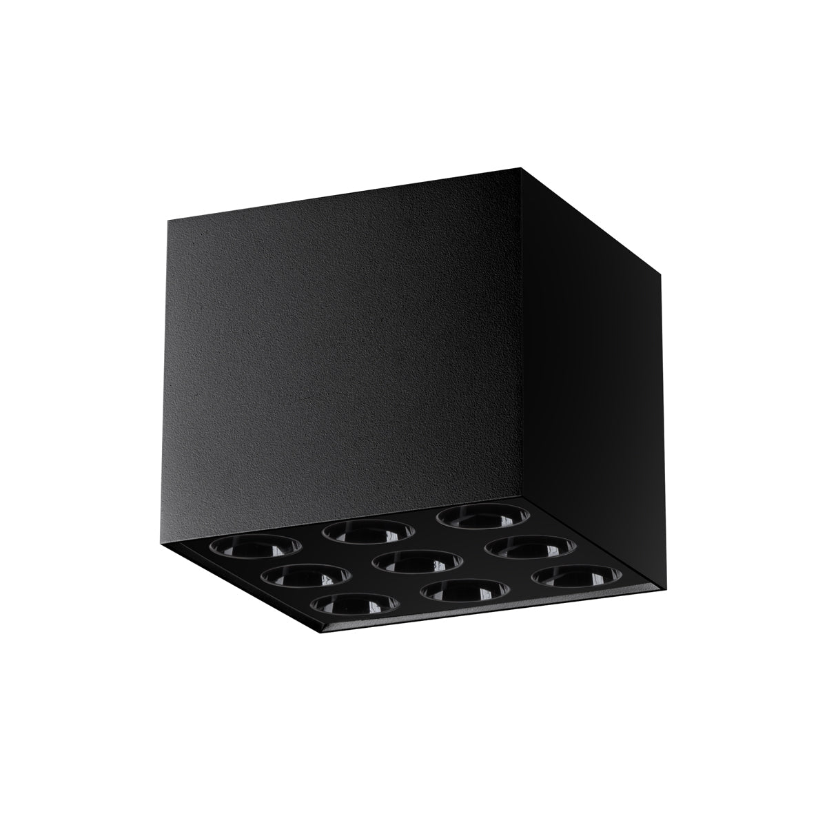 OZZY - LED-Deckenleuchte, schwarzes Aluminium, 9,5 x 9,5 x 8