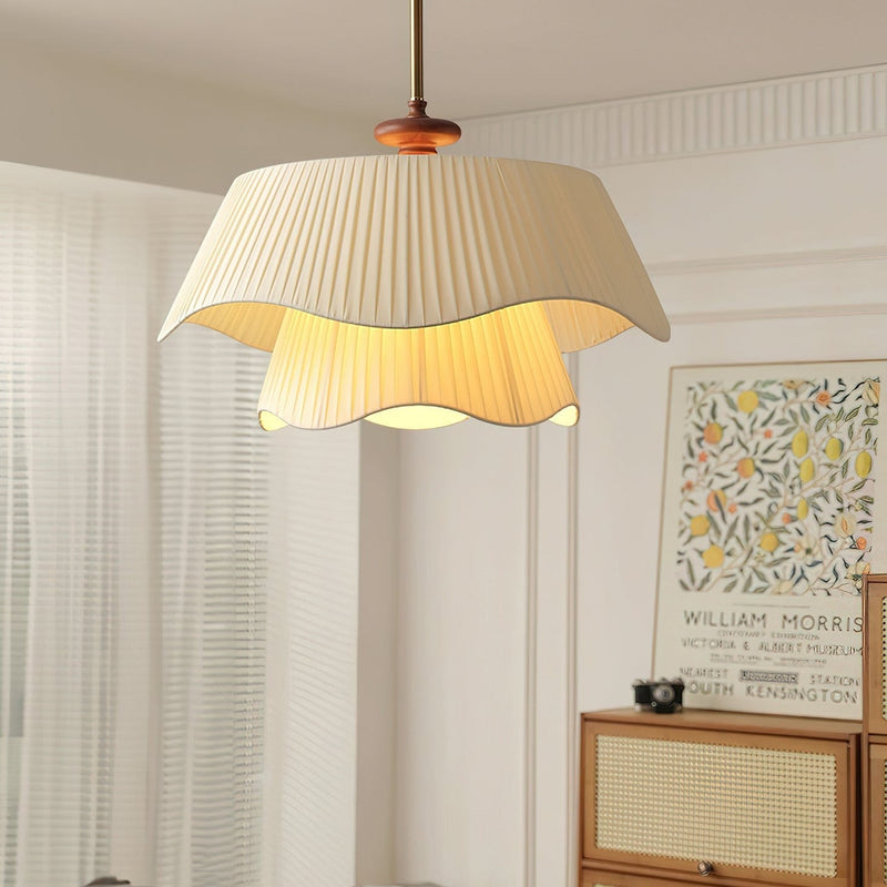 Bellevue - Pendelleuchte aus Metall, Glas und Holz