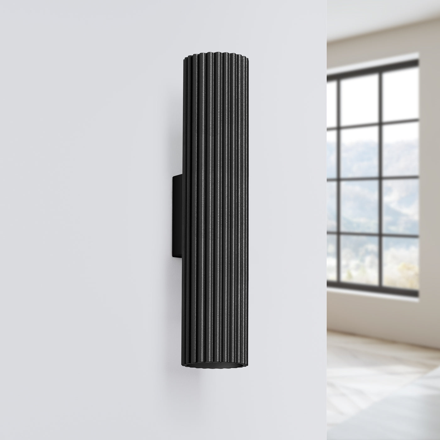 Carbon - Wandleuchte Carbon 30 aus schwarzem Aluminium