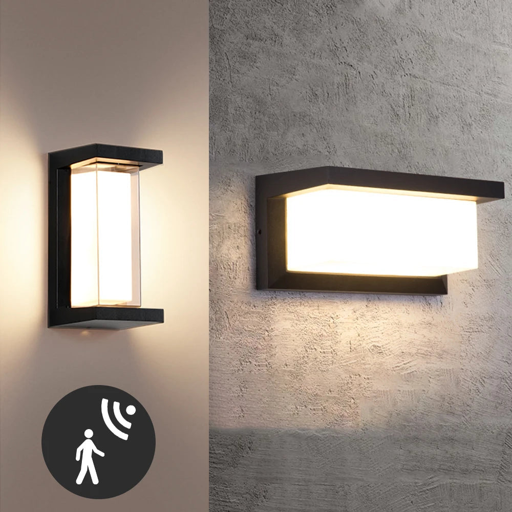 Natura - IP65 LED-Außenwandleuchte mit Radarsensor