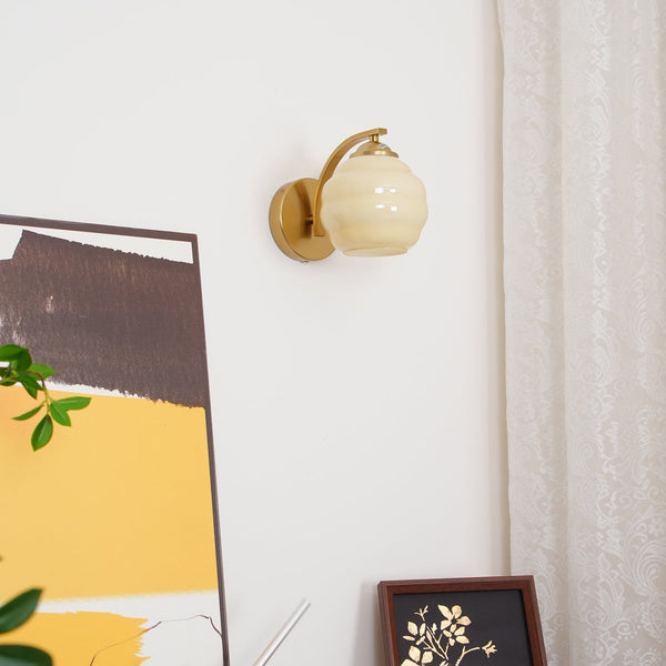 Parietta - Vintage-Wandleuchte im Art-déco-Stil mit weißem