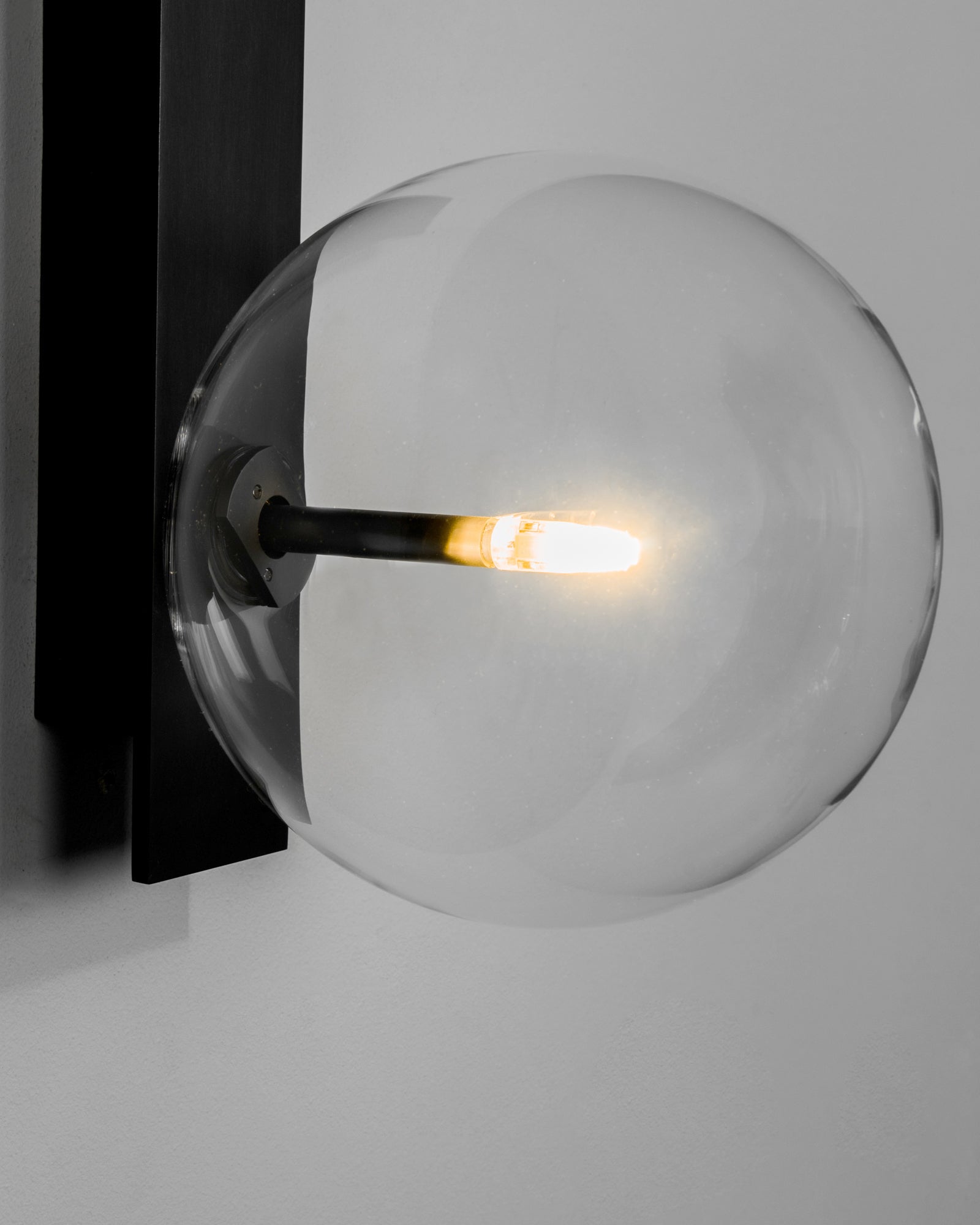 Metall/Glas - Designer-Wandleuchte, Metall/Glas