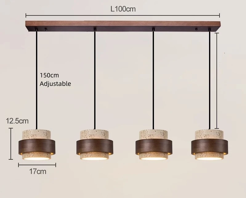 Halona - LED-Pendelleuchte aus Naturstein