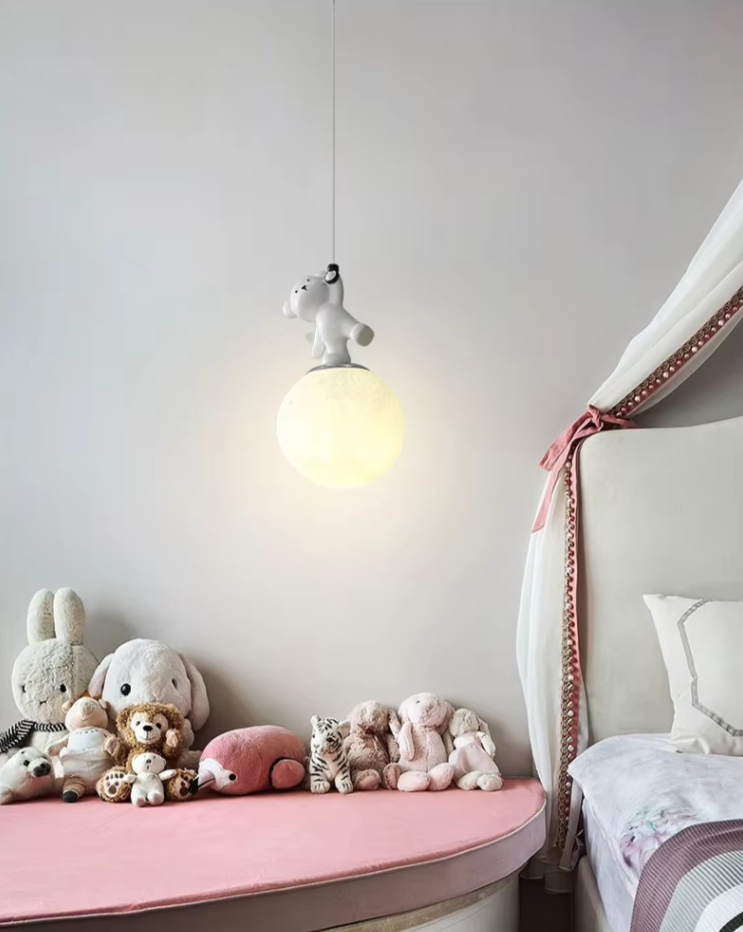 Rondea - LED-Pendelleuchte für Kinderzimmer Nordic Bear Glow