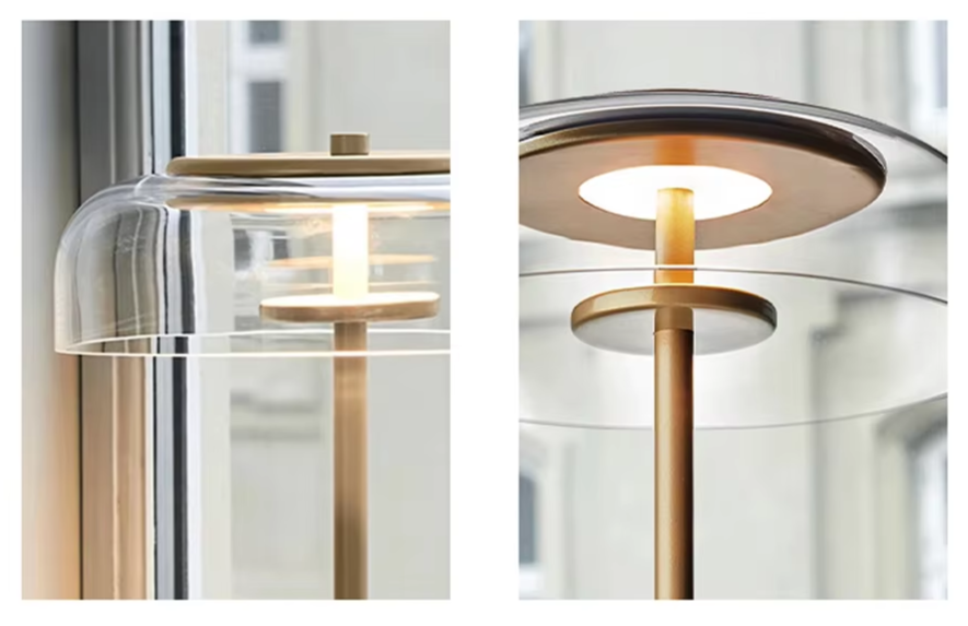 Quelix - Designer-Tischleuchte aus Glas mit LED