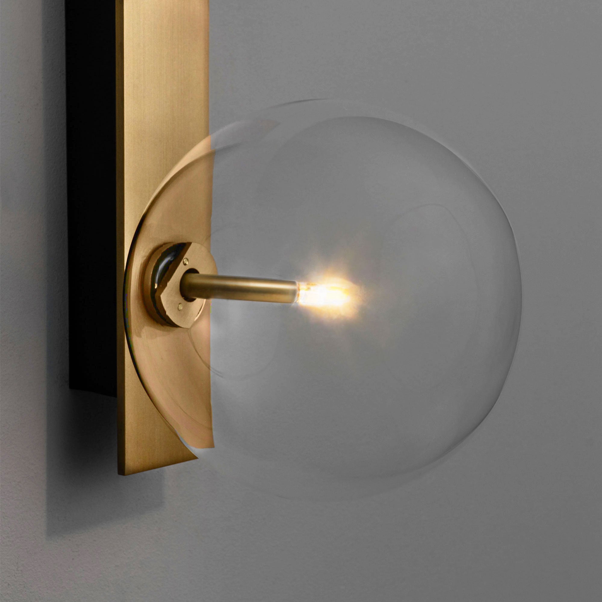 Metall/Glas - Designer-Wandleuchte, Metall/Glas