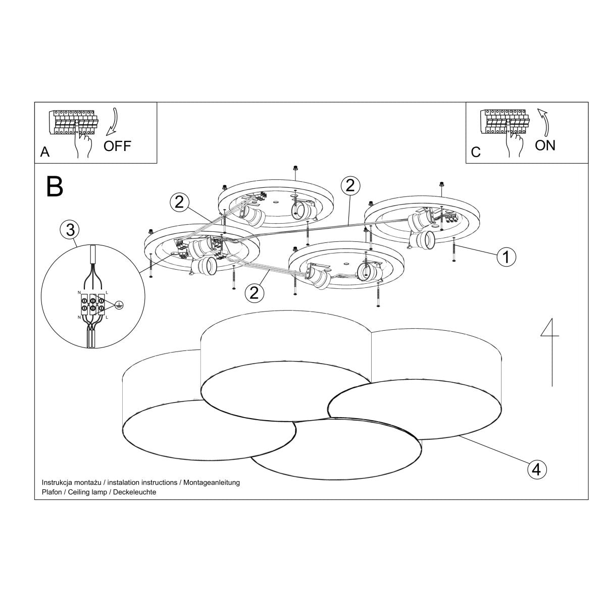 Lightinup - SRL - Circle 4 Deckenleuchte Weiß