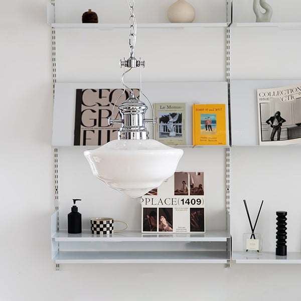 Halona - Pendelleuchte im Landhausstil mit Glasschirm