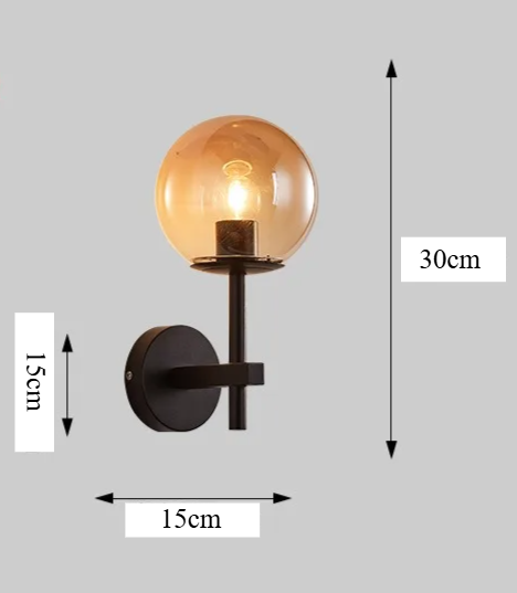 Parietta - LED-Wandleuchte mit Glaskugel