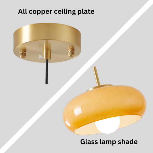 Solara - Moderner Kronleuchter aus Kupfer und Glas