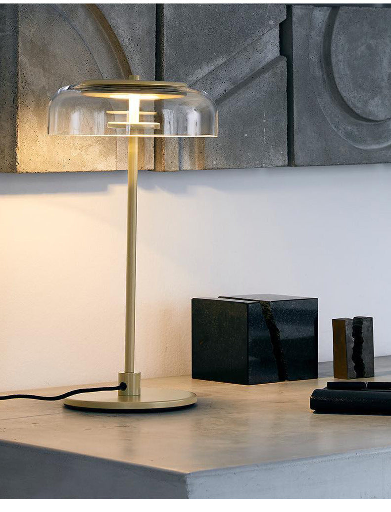 Quelix - Designer-Tischleuchte aus Glas mit LED