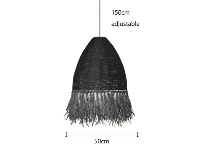 Handgewebte - Rattan Pendelleuchte natur