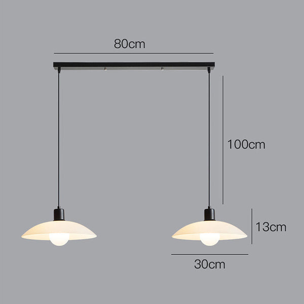 Minimalistische - Pendelleuchte aus weißem Glas
