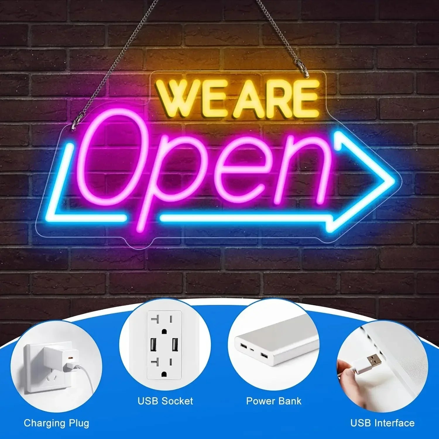 Ornamia - USB-LED-Neonreklame für Wand & Fenster