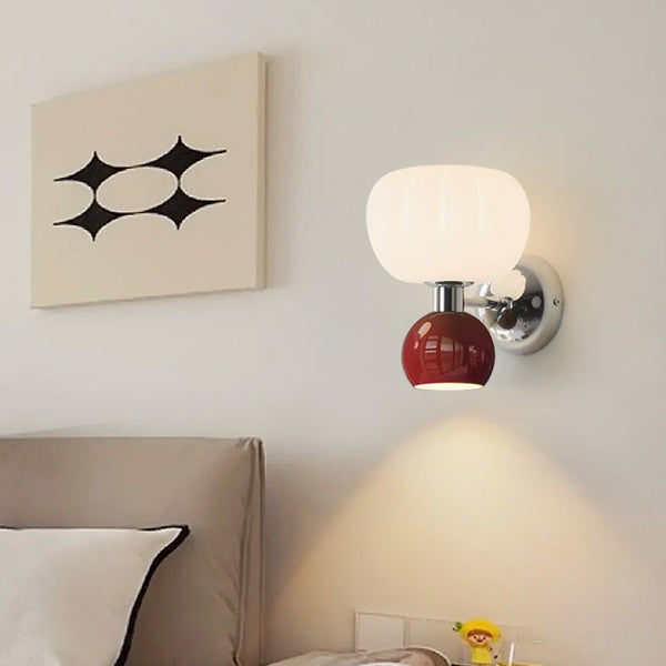 Luara - Moderne LED-Wandleuchte, cremefarbenes Harz